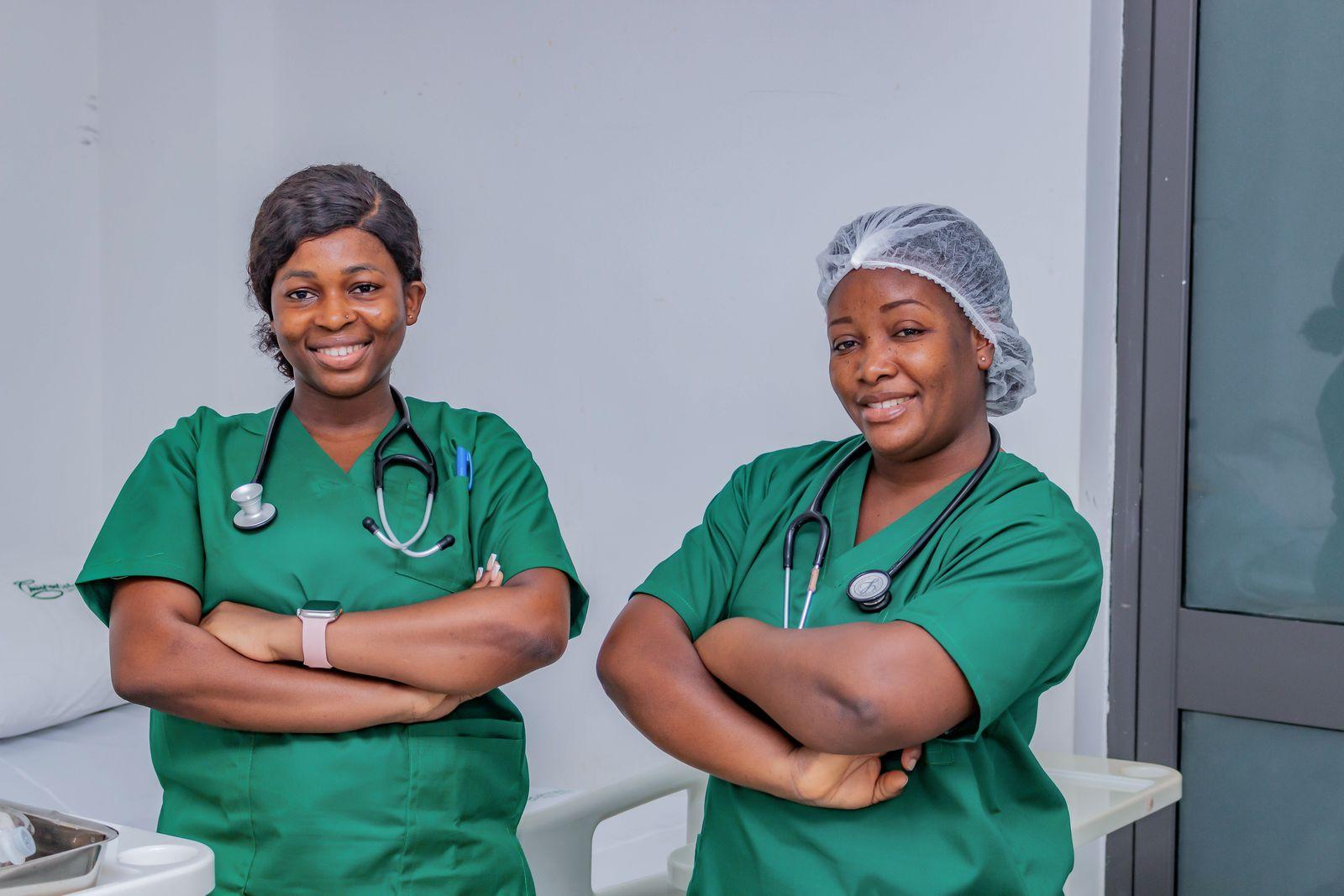 Nurses in a clinical setting